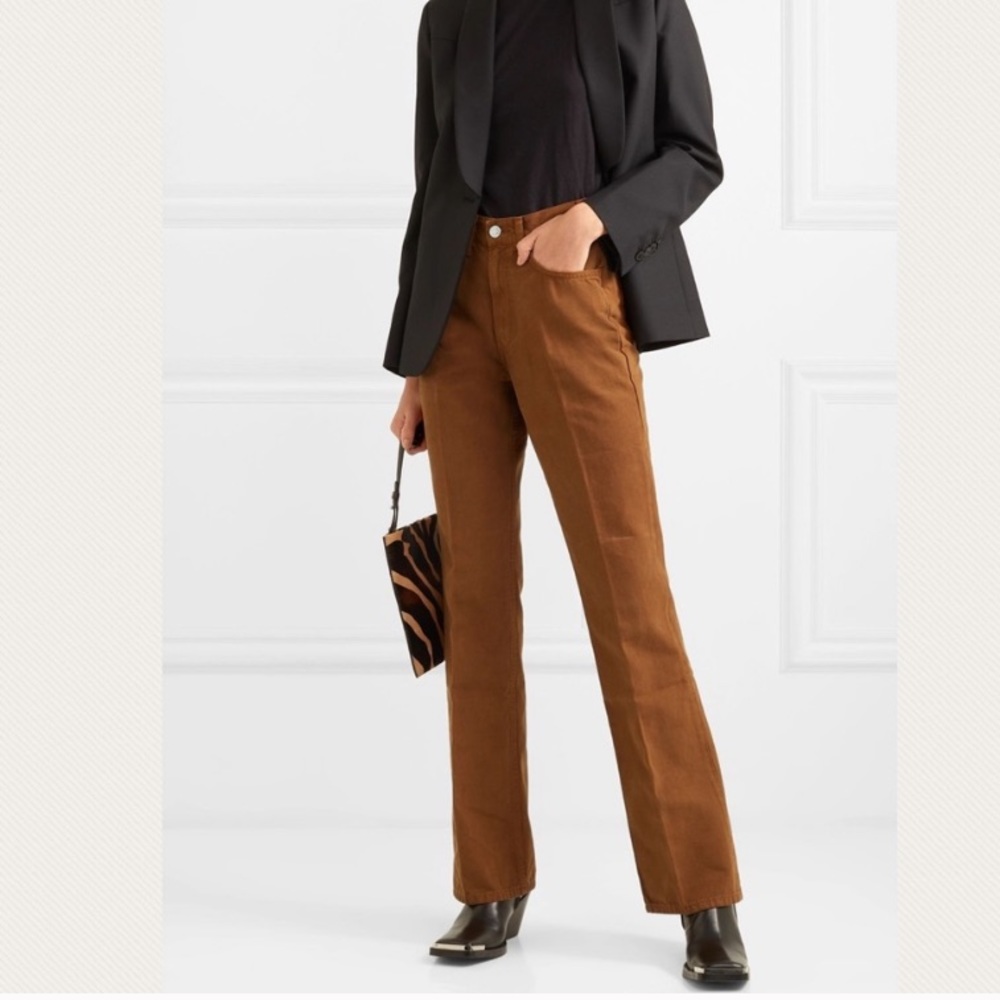 Re/Done Originals Orange Canvas Bell Bottoms